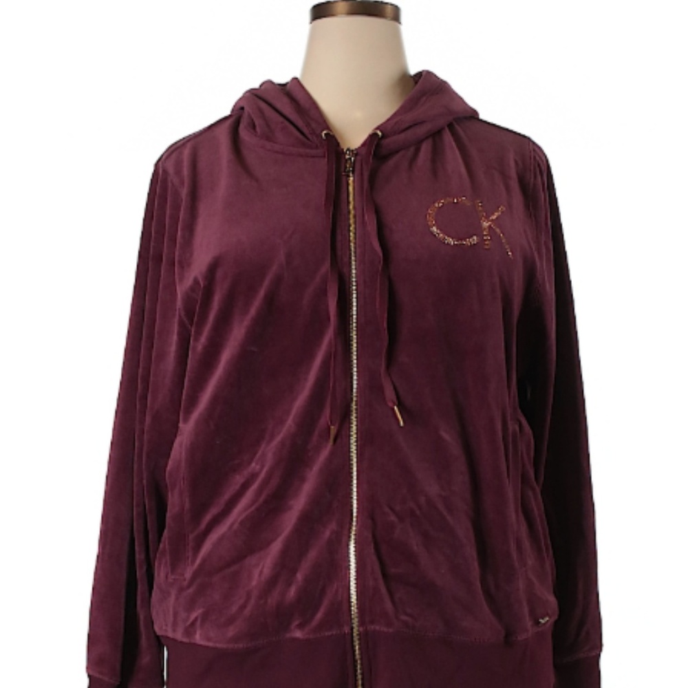 Velour Calvin Klein Zip Hoodie